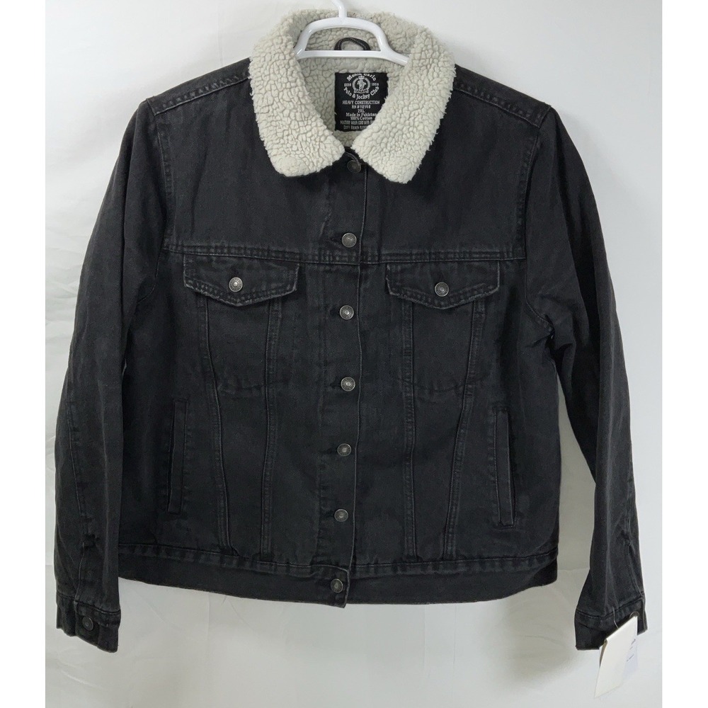 NWT Men's Monte Carlo Polo & Jockey Club Sherpa Black Denim Trucker Jacket 2XL‎